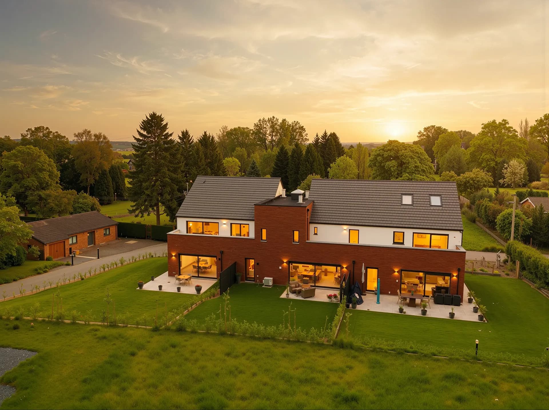 Grande maison familiale au coucher de soleil - PBN-Renov